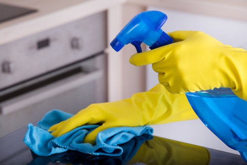 Commercial office cleaning in Canary Wharf business district