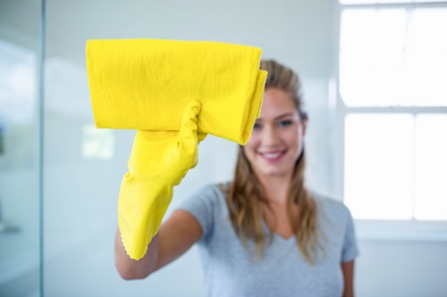 Cleaning a modern Canary Wharf meeting room and shared office space