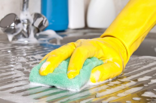 Reception and shared workspace cleaning in Canary Wharf