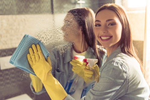 Professional cleaning of shared hallway and lift area