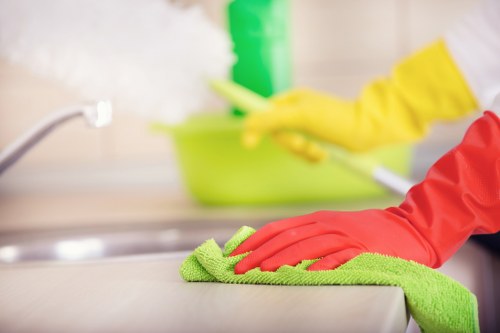 Specialist hard floor cleaning for shared entrances and office floors in Canarywharf